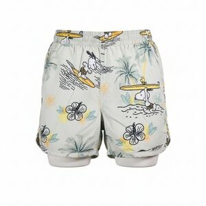 🍀Peanuts Surfing Snoopy Kids Shorts - White 5T